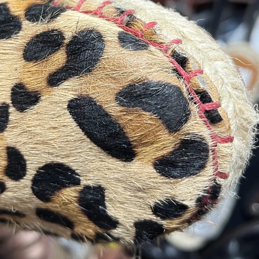 Soft Surroundings Leopard Calf Hair Espadrille Shoes 9